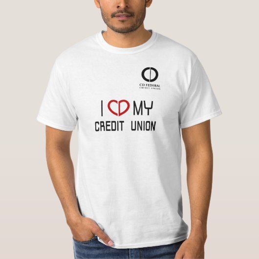 J'aime mon T-shirt de Credit Union (Devant)