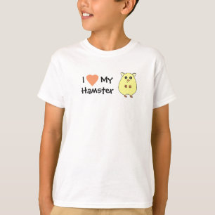 J'aime mon T-shirt de filles de hamster