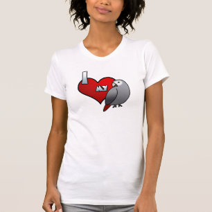 J'aime mon T-shirt de gris africain de Timneh
