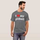 J'aime mon T-shirt de pitbull (Devant entier)