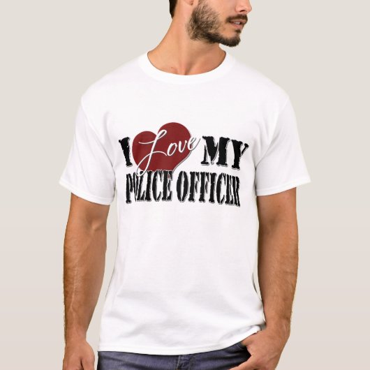 J'aime mon T-shirt d'offre de police (Devant)
