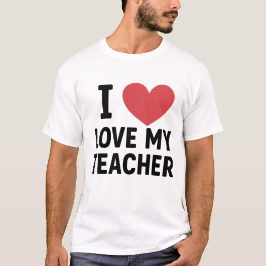 J'aime mon t-shirt enseignant (Devant)