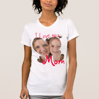 J'aime mon T-shirt fait sur commande de photo de