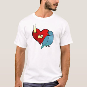 J'aime mon T-shirt indien de perruche de Ringneck