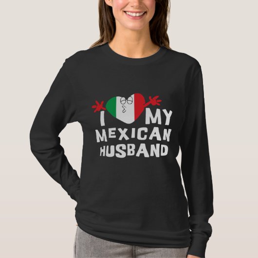 J'aime mon T-shirt mexicain de mari (Devant)
