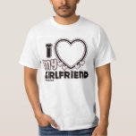 J'Aime Mon T-shirt Personnalisé Pour Fille<br><div class="desc">police mignonne et mousseuse qui dit "I Love My GIRLFRIEND" avec un coeur énorme qui vous permet d'insérer votre image</div>