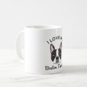 "J'aime mon tasse de café de Boston Terrier" (Devant gauche)