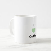 J'aime mug texte café (Devant gauche)