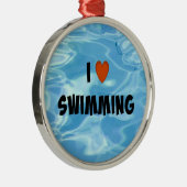 J'Aime Nager Ornement Métal (Droite)