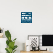 J'aime ne pas courir Affiche drôle panneau (Bureau à domicile)