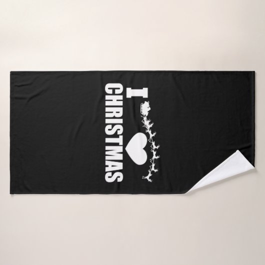 J'aime Noël (Serviette de bain)