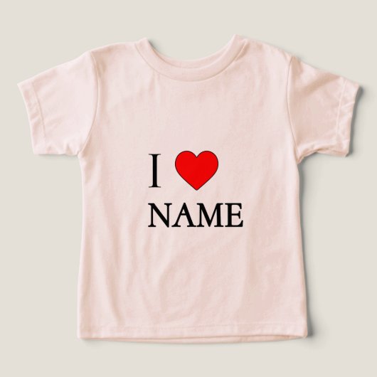 J'aime nom (personnalisable) (Design Recto)