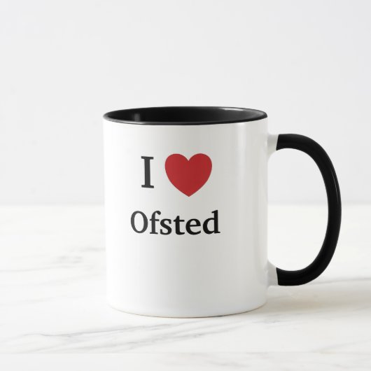 J'aime Ofsted - tasse de enseignement BRITANNIQUE (Droite)