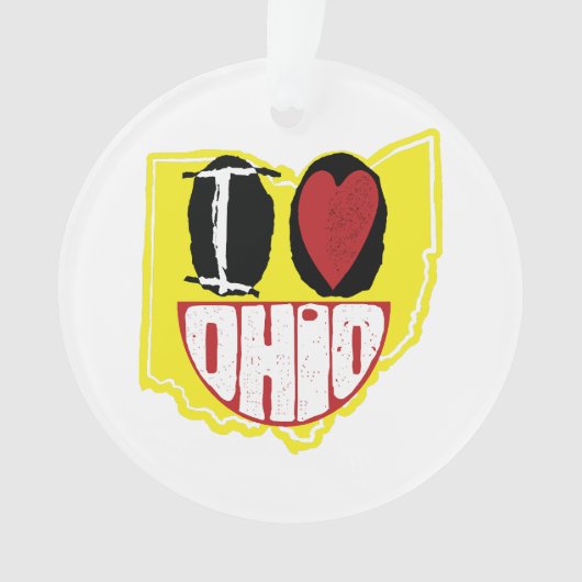 J'Aime Ohio Sourire Un Visage Heureux (devant)