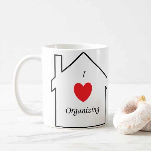 J'Aime Organiser 11 oz. Mug de café classique (Avec donut)