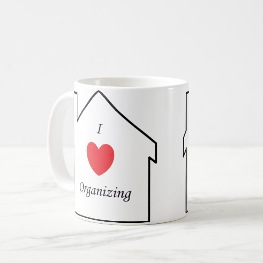 J'Aime Organiser 11 oz. Mug de café classique (Devant gauche)