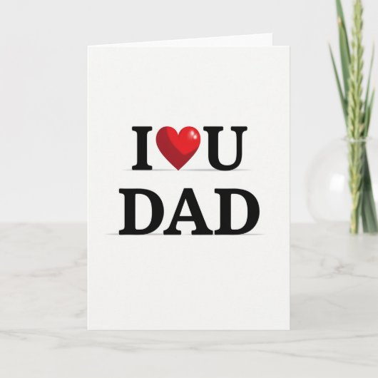 J'aime Papa Carte d'Art (Devant)