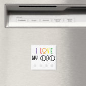 j'aime papa photo Magnet (In Situ (Lave-vaisselle))