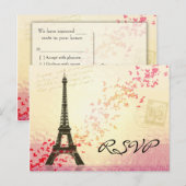 J'aime Paris au printemps - Carte RSVP (Devant / Derrière)