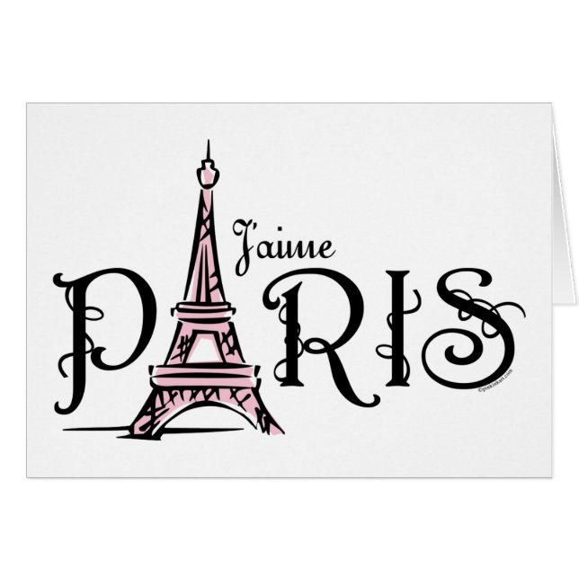 J'aime Paris Card (Voorkant Horizontaal)