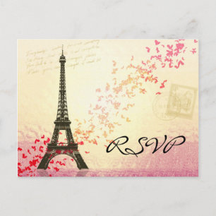 J'aime Paris dans le printemps - carte de RSVP
