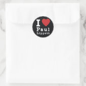J'aime Paul Lippett Sticker rond (Sac)