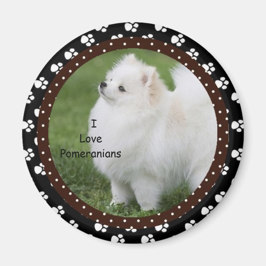 J'aime Pomeranian Dog Magnet 2 (Devant)
