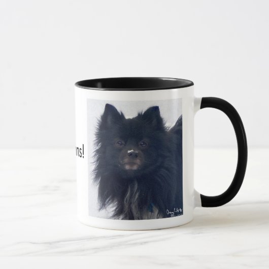"J'AIME Pomeranians !" Tasse de peinture (Droite)
