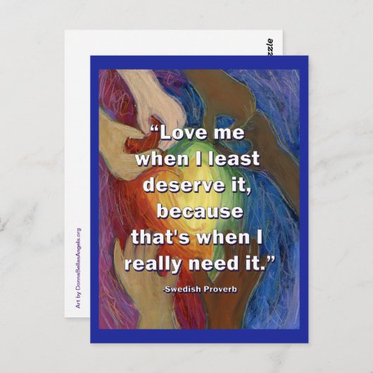 J'Aime Quand Je Le Mérite Le Moins Carte Postale A (Devant / Derrière)