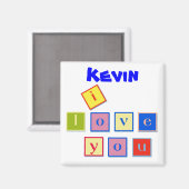 J'Aime Que Vous Bloquez Les Lettres Magnet (Recto/Verso)
