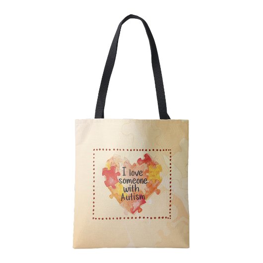 J'aime quelqu'un avec un sac réutilisable Autism