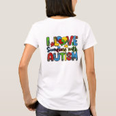 J'Aime Quelqu'Un Avec Un T-shirt Autisme (Dos)