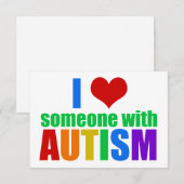 J'aime quelqu'un avec une carte arc-en-ciel magnif (Devant / Derrière)