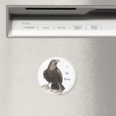 J'aime Ravens Fridge Magnet (In Situ (Lave-vaisselle))