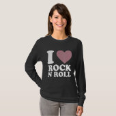J'Aime Rock N Roll Avec Dire Sweat - shirt à capuc (Devant entier)