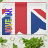 J'aime serviettes de cuisine du Royaume-Uni (Plié)