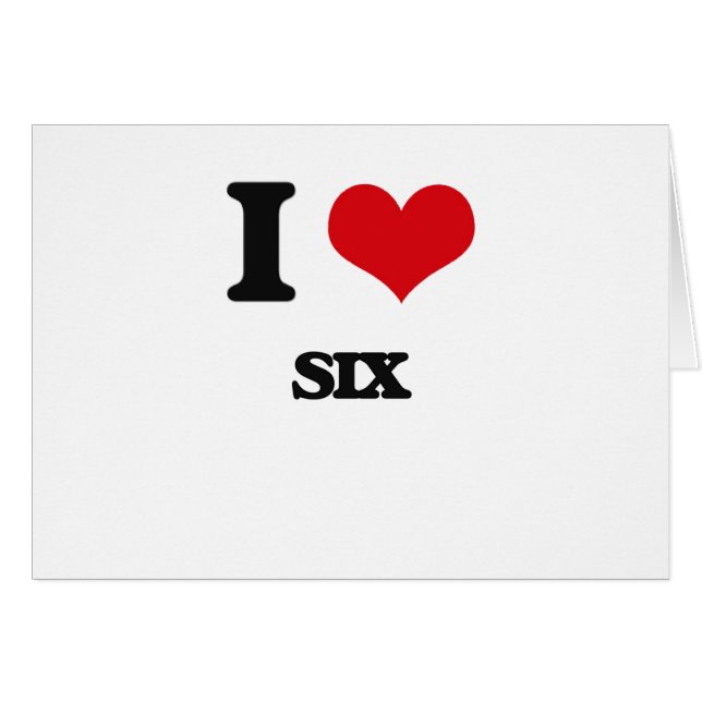 J'aime six (Devant horizontal)
