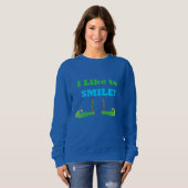 J'aime sourire Sweatshirt des elfes de Noël (Devant entier)