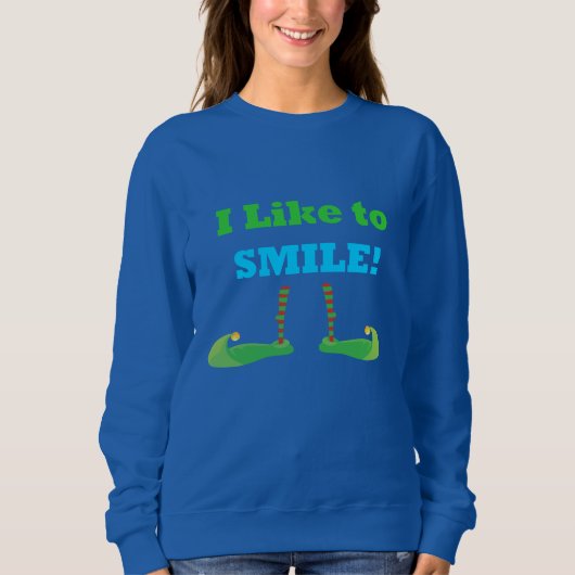 J'aime sourire Sweatshirt des elfes de Noël (Devant)