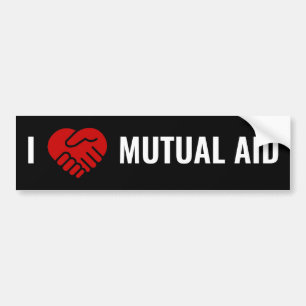 J'aime Sticker pare-chocs d'aide mutuelle