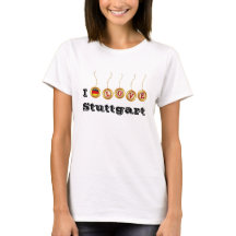 J'aime T-shirt Stuttgart pour femmes et hommes