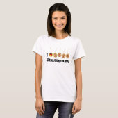 J'aime T-shirt Stuttgart pour femmes et hommes (Devant entier)