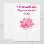 J'aime ta carte de Saint Valentin (Devant / Derrière)