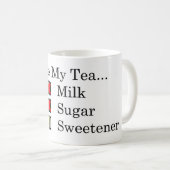 J'Aime... Thé noir avec 1 Mug de café édulcoré (Devant droit)