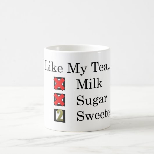 J'Aime... Thé noir avec 2 édulcorants Café Mug (Centre)
