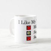 J'Aime... Thé noir avec 3 sucres Café Mug (Devant gauche)