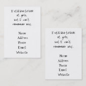 J'aime toujours regarder la carte de (Devant / Derrière)