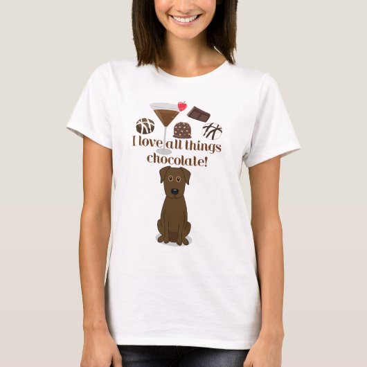 J'aime tout le chocolat de choses ! T-shirt (Devant)