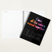J'aime toutes les couleurs ensemble noir uni (Devant avec enveloppe)