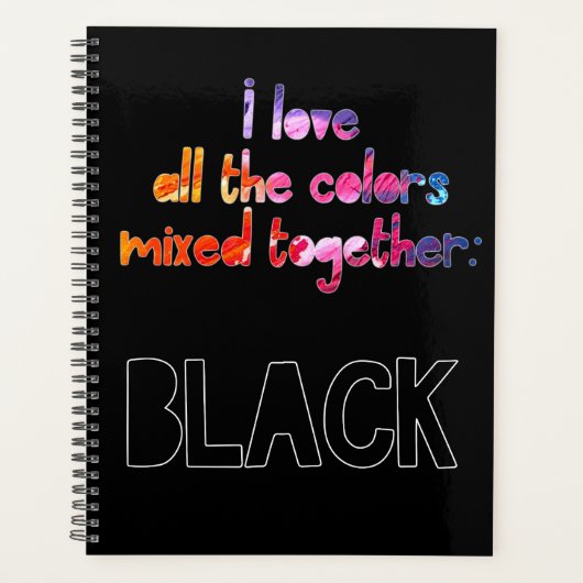 J'aime toutes les couleurs ensemble noir uni (Devant)
